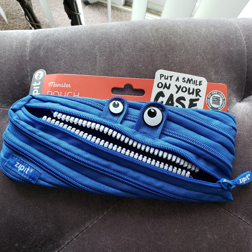 ZIPIT Monster Pencil Case Holds Up to 30 Pens, Machine Washable